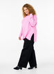 Gebreide blouse met ronde hals, Begonia Pink Mel., Model image number 2