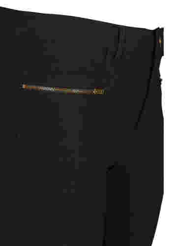 Nauwsluitende broek met ritssluiting, Black, Packshot image number 2