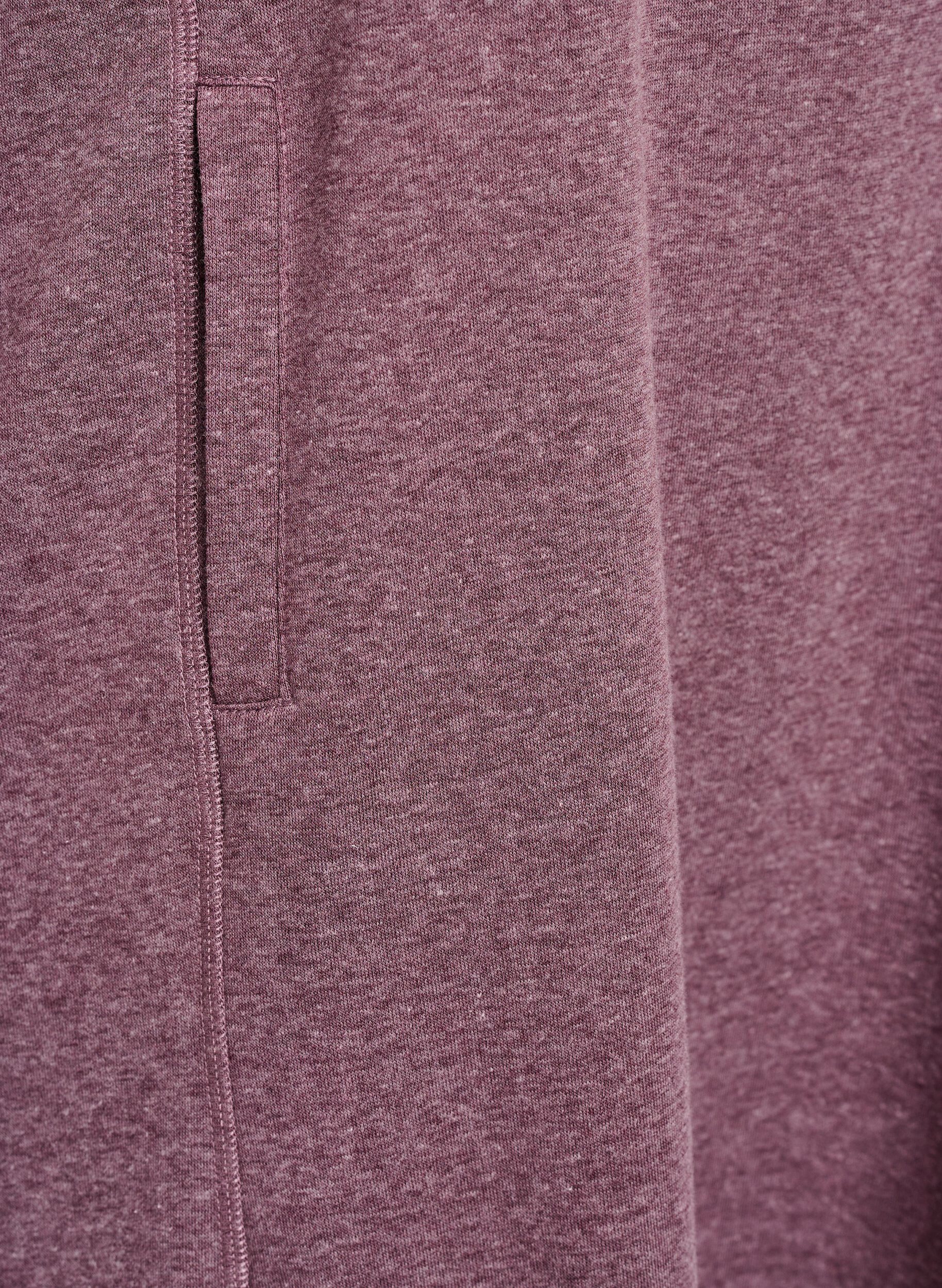 ZizziKort sweatshirt jurk met hoge kraag en zakken, Rood, Packshot image number 3