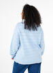 Gebreide blouse met ronde hals en kantpatroon, Cashmere Blue Mel., Model image number 1