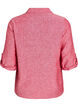 Linnen en viscose shirt met 3/4 mouwen, Rood, Packshot image number 1