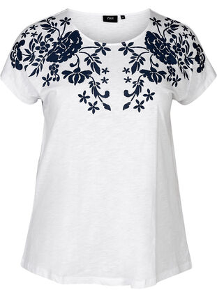 T-shirt, Bright White W. mood indigo, Packshot image number 0