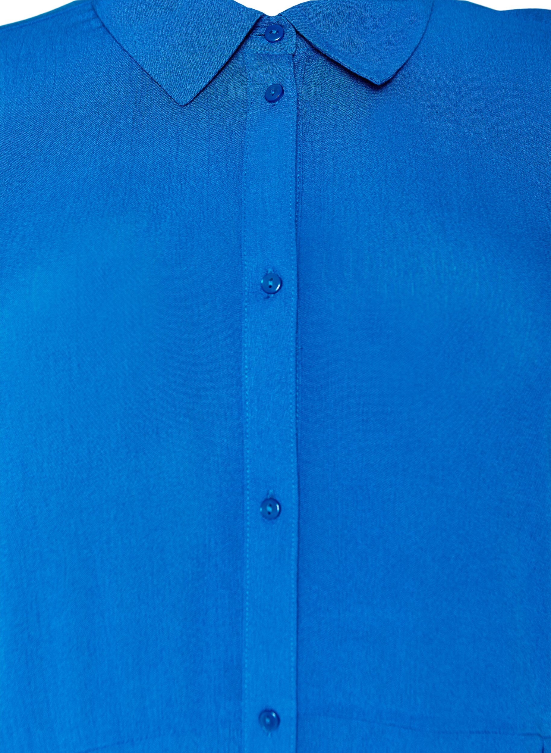 ZizziMidi shirtjurk met korte mouwen, Blauw, Packshot image number 2