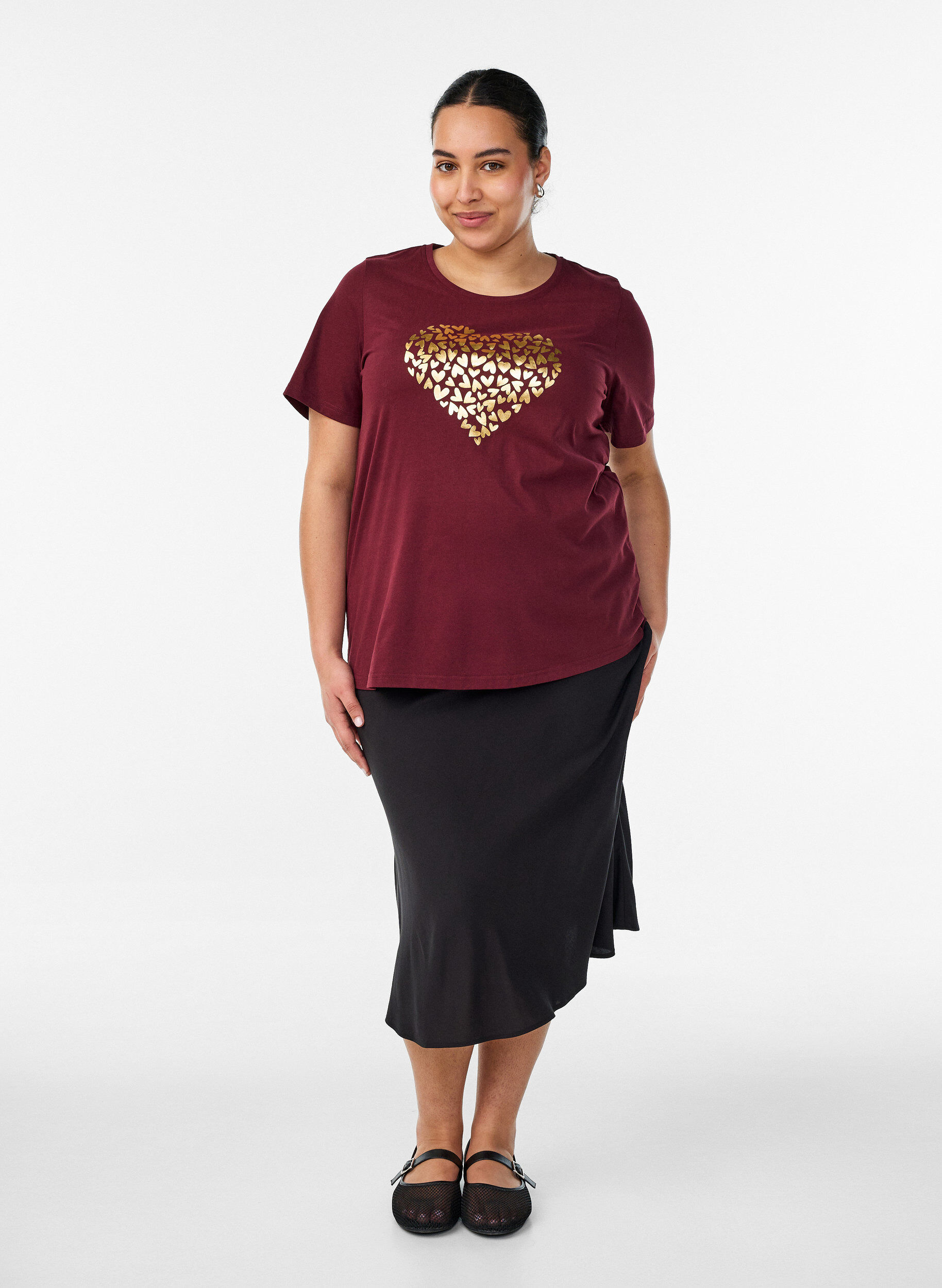 ZizziT-shirt met motief, Rood, Model image number 1
