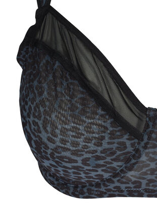 Bh met print en mesh, Grey Leopard, Packshot image number 2