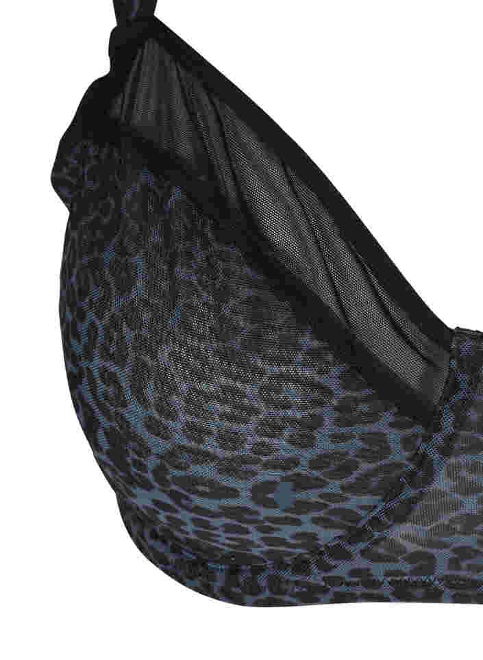 Figa bh met print en mesh, Grey Leopard, Packshot image number 2