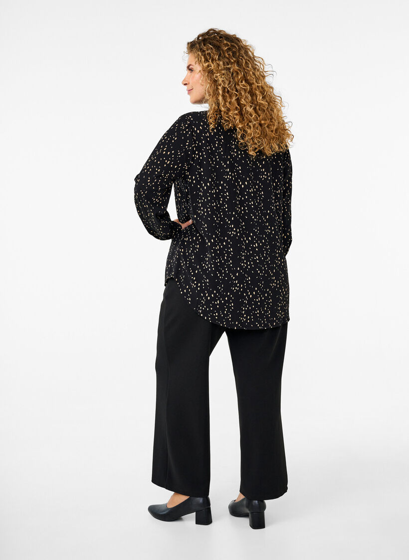 Losse broek met zakken, Zwart, Model image number 2
