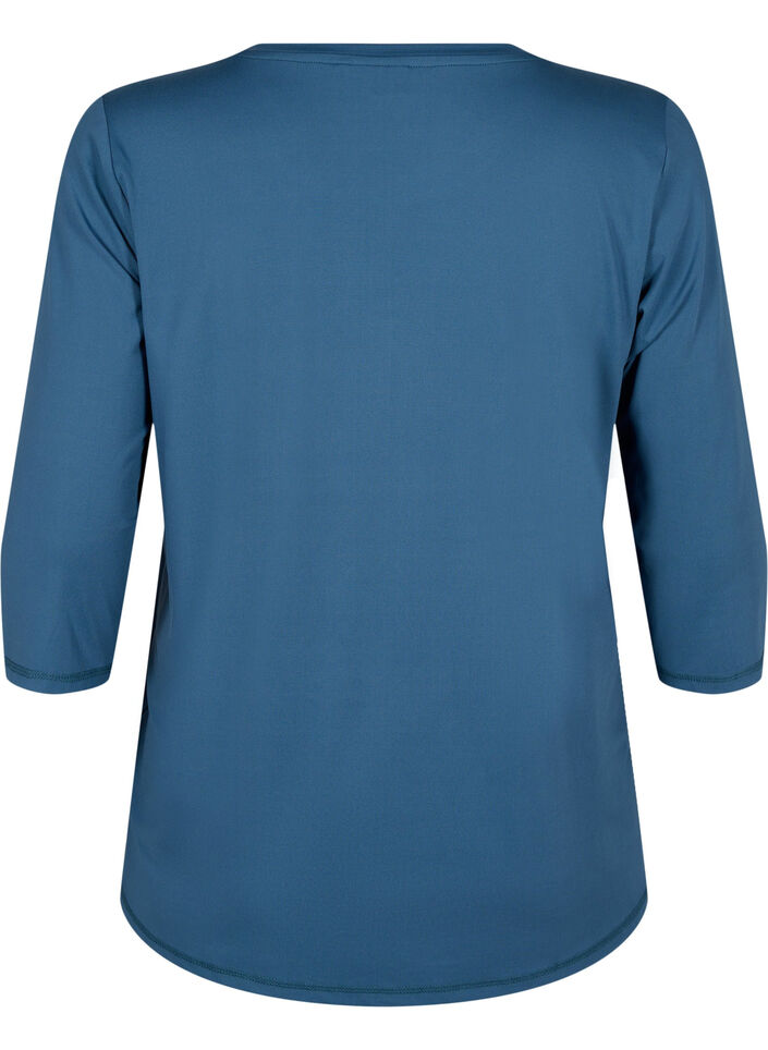 Sporttop met 3/4 mouwen, Blauw, Packshot image number 1
