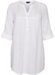 Katoenen mousseline tuniek met broderie anglaise, Wit, Packshot image number 0