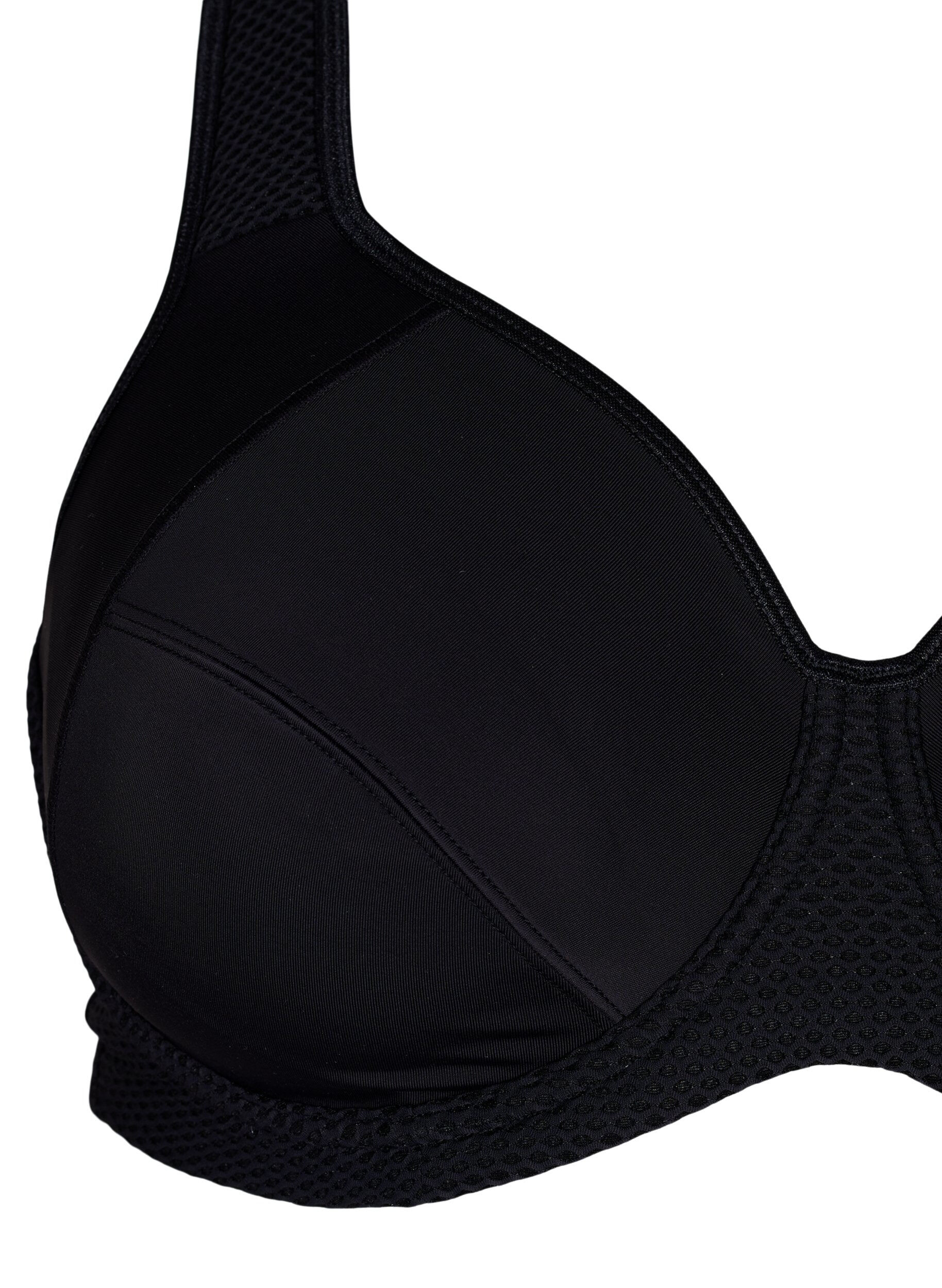 Zizzi CORE, HIGH SUPPORT WIRE BRA - Sportbeha met beugel, Zwart, Packshot image number 2