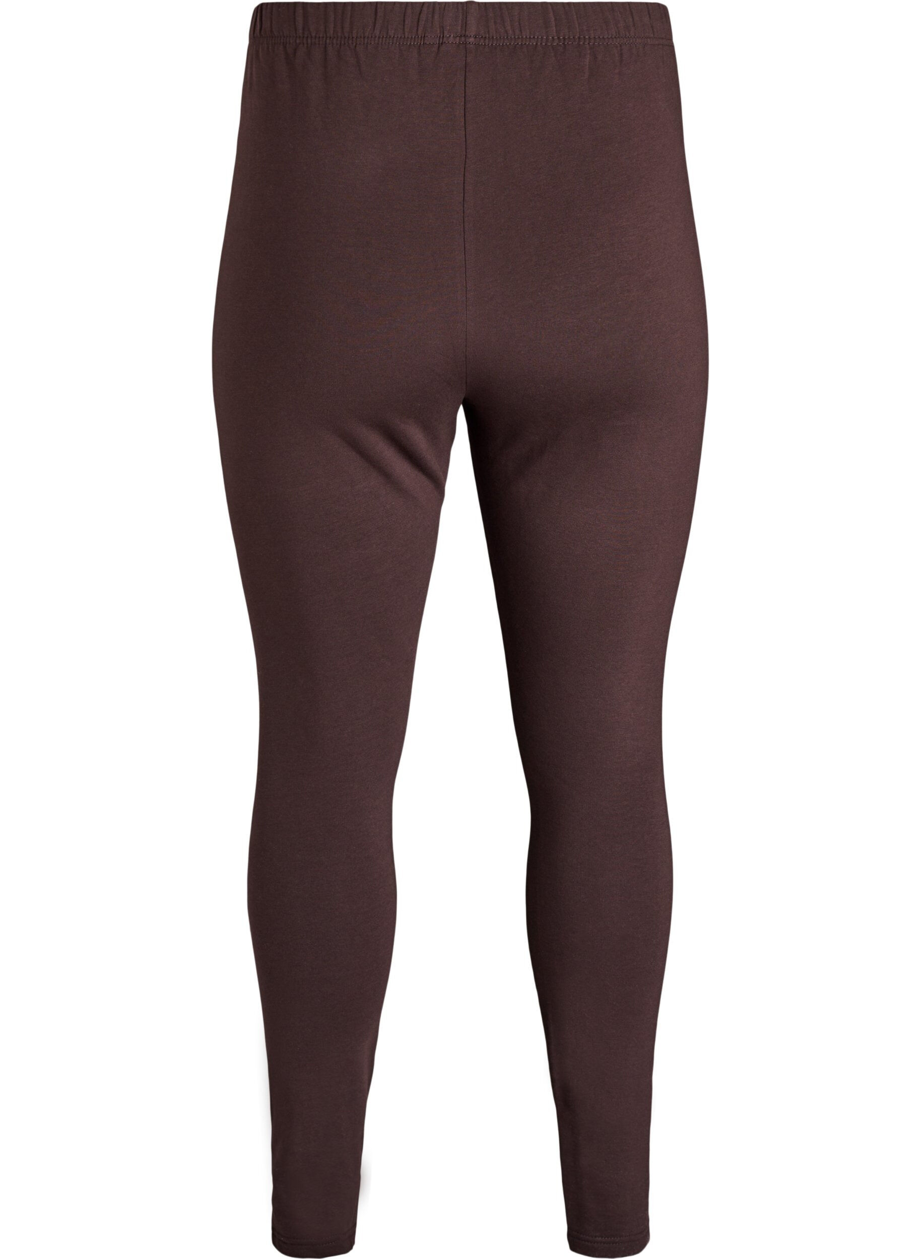 Zizzi Katoenen legging met voering, Bruin, Packshot image number 1