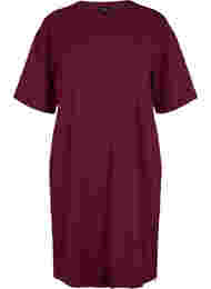 Katoenen jurk met korte mouwen en splitjes, Port Royal