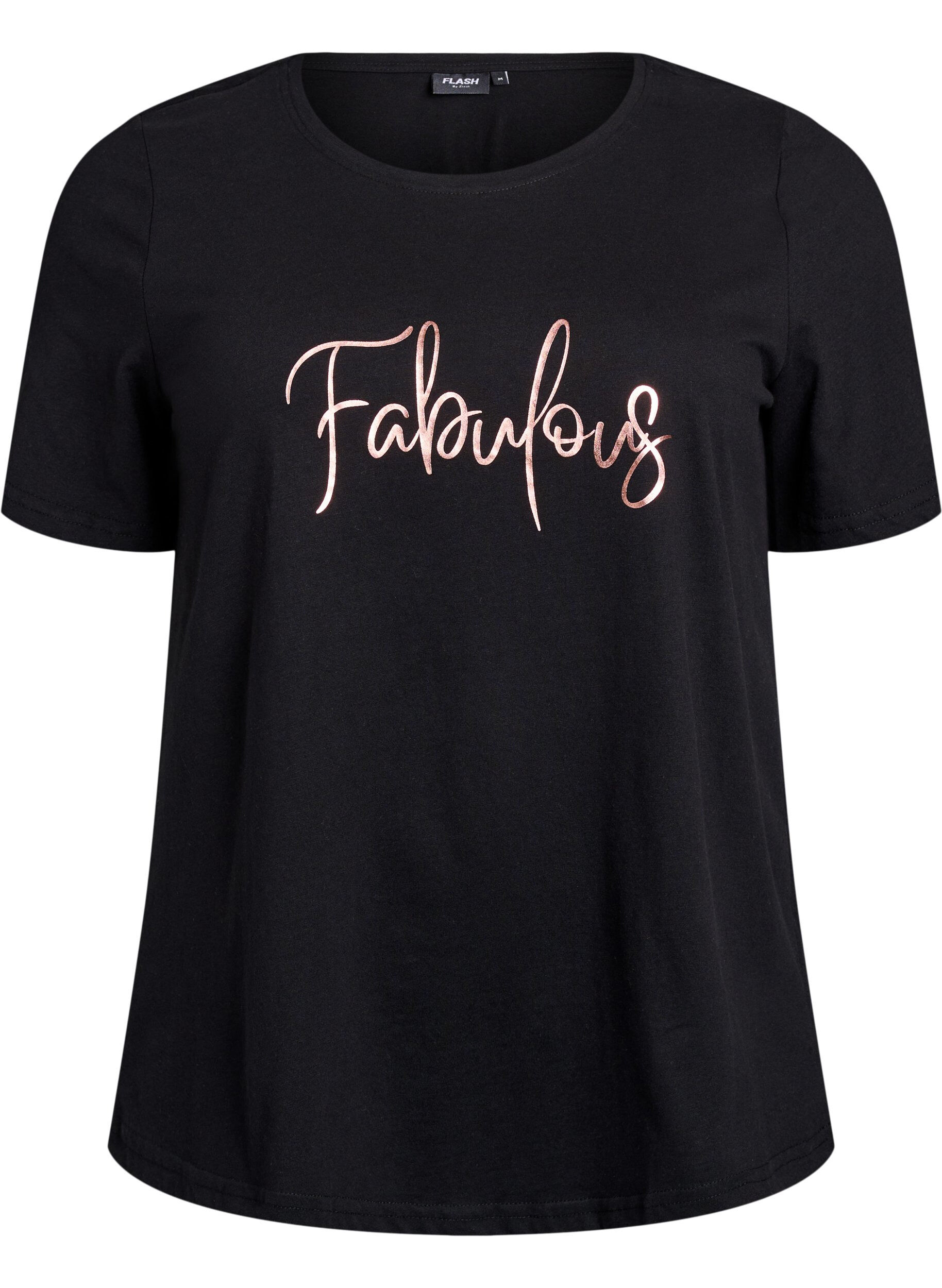 ZizziT-shirt met print, Zwart, Packshot image number 0