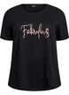 T-shirt met print, Zwart, Packshot image number 0