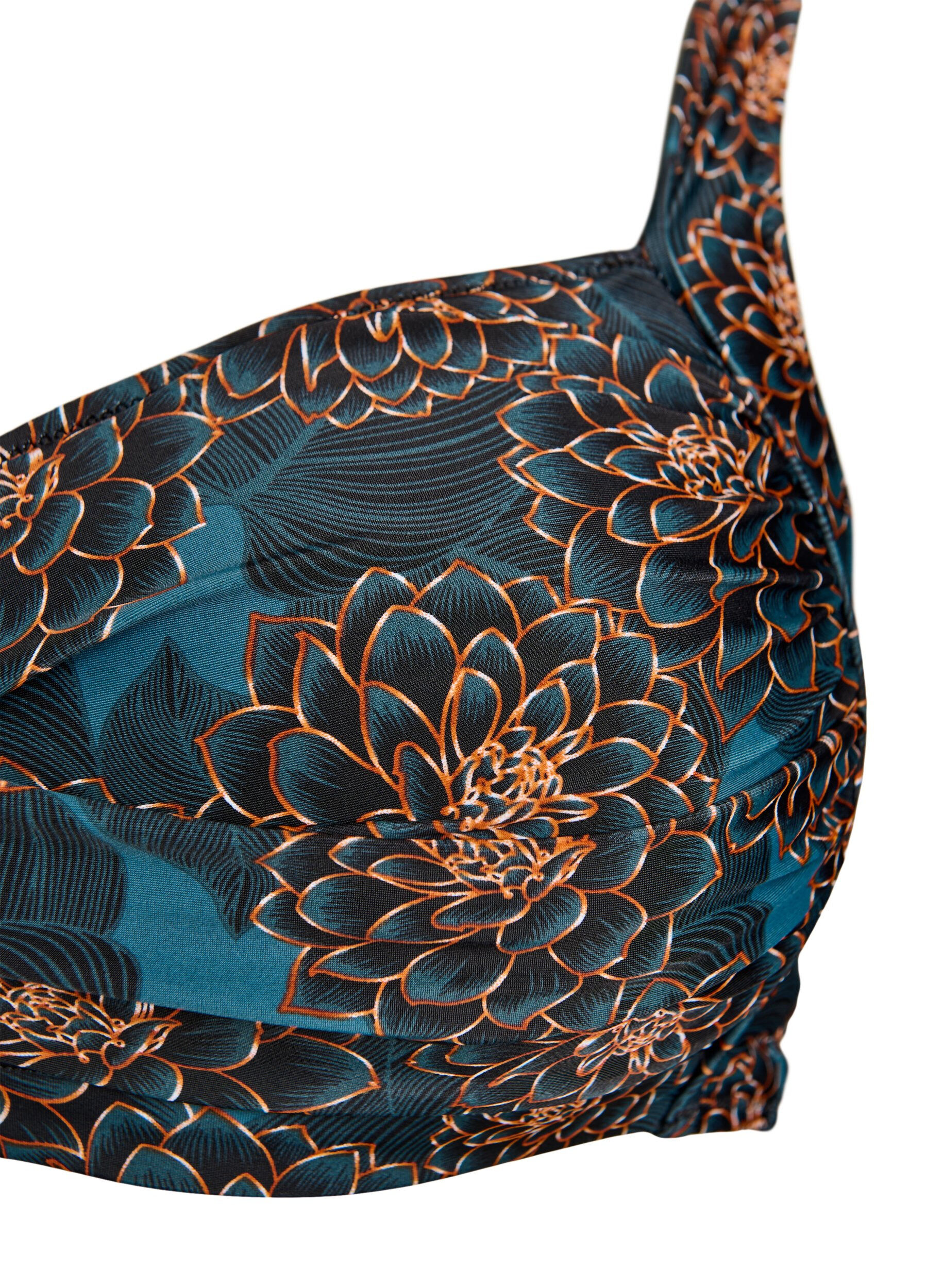 ZizziGewatteerde bikinitop met print, Blauw, Packshot image number 2