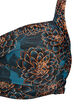 Gewatteerde bikinitop met print, Blauw, Packshot image number 2