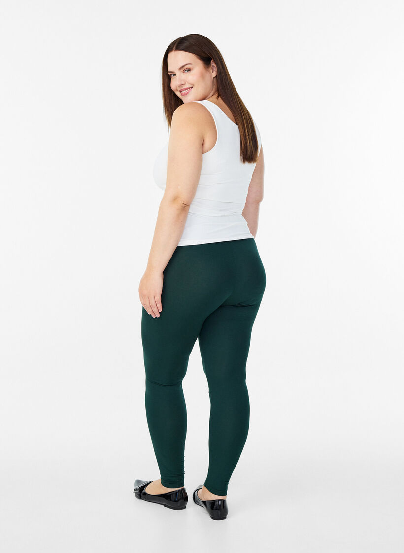 Basisleggings met extra lengte, Groen, Model image number 2