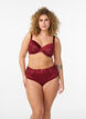 Full coverage bh in glanzend microvezel, Donker Bordeaux, Model image number 1