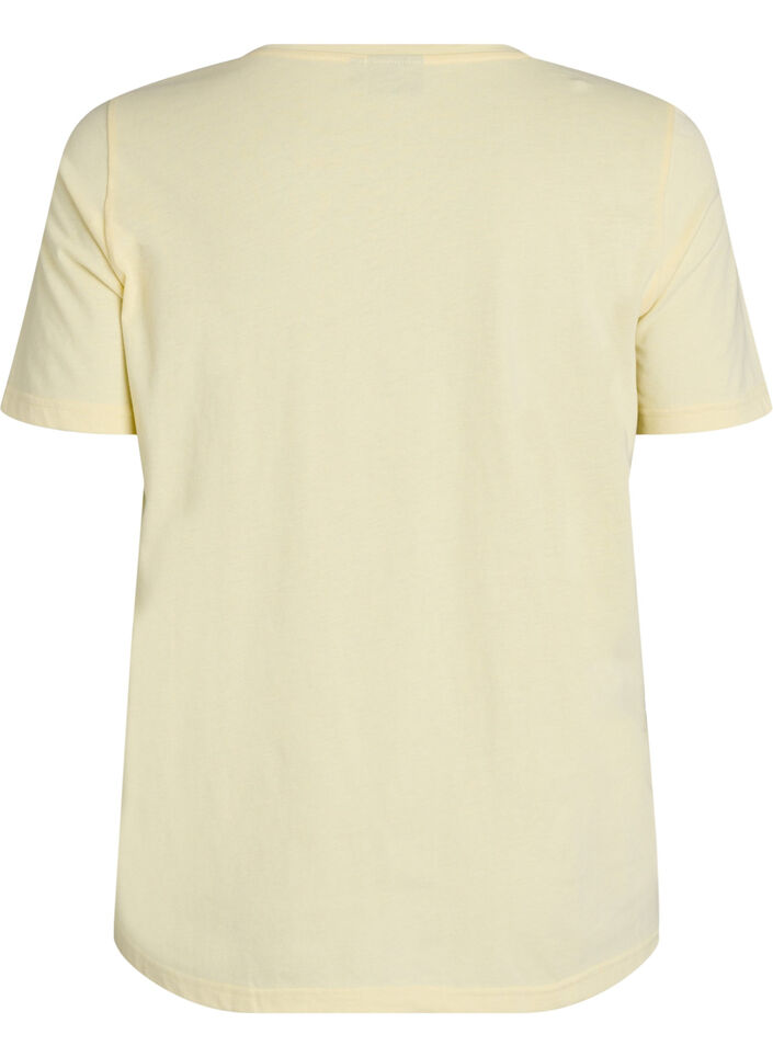 T-shirt met print, Geel, Packshot image number 1