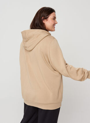 Sweatshirt met zakken en capuchon, Cornstalk, Model image number 1
