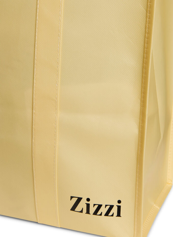 Boodschappen tas met rits or just shoppingbag, Geel, Packshot image number 2