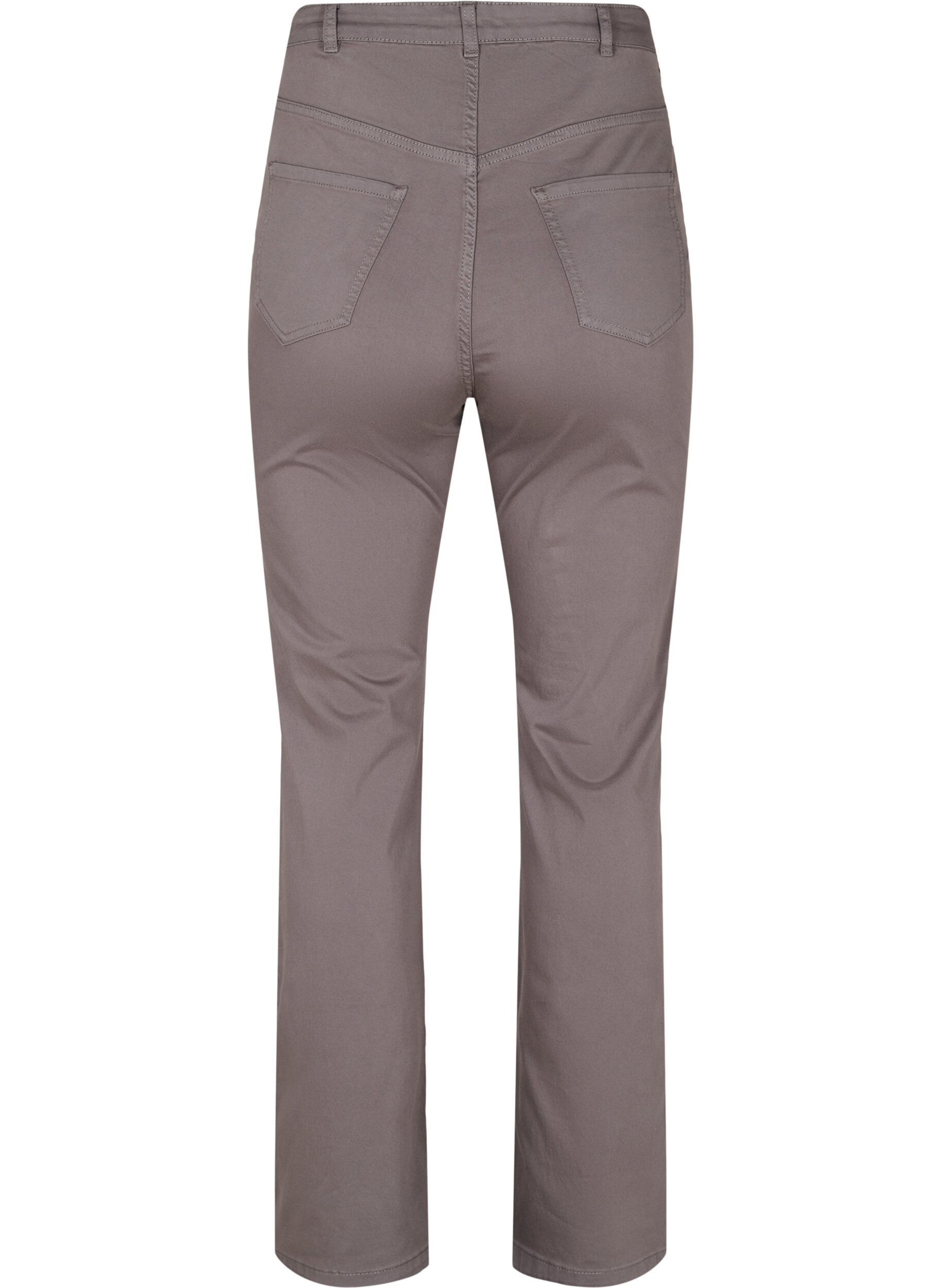 Zizzi Flared jeans met extra hoge taille, Grijs, Packshot image number 1
