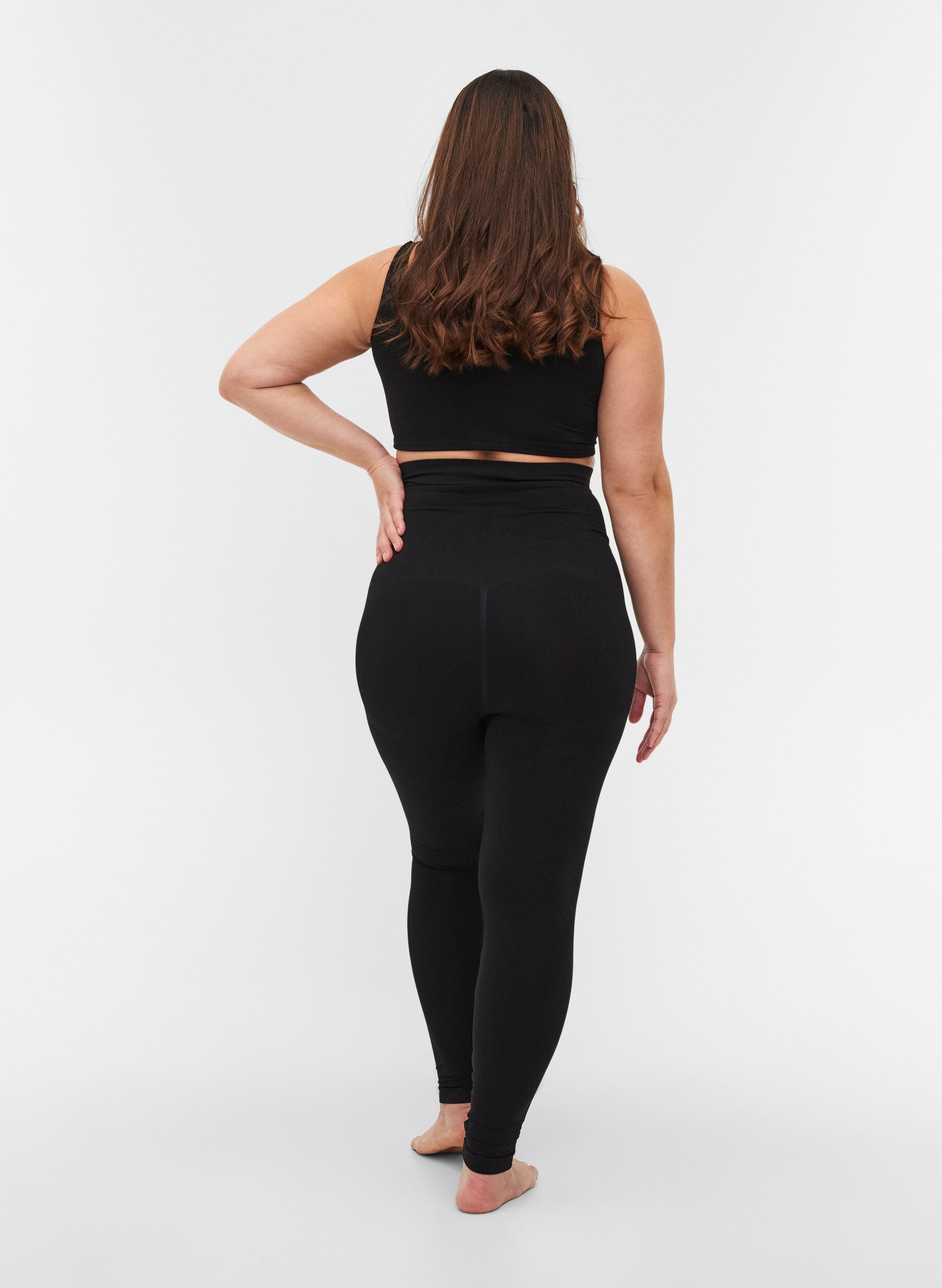 Zizzi Shapewear legging met hoge taille, Black, Model image number 1