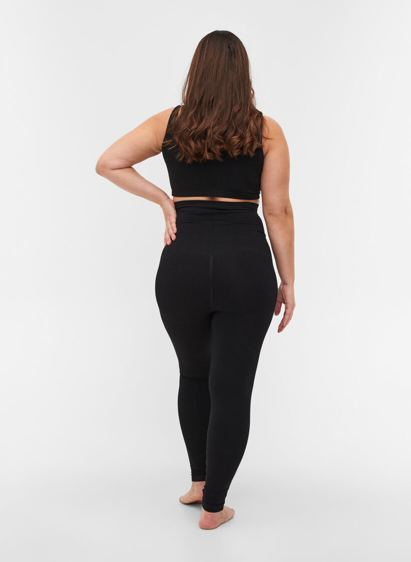 Shapewear legging met hoge taille, Black, Model image number 1