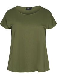 T-shirt met mix van katoen, Ivy Green