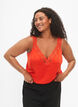 FLASH - Top met V-hals en kanten rand, Orange.com, Model image number 0