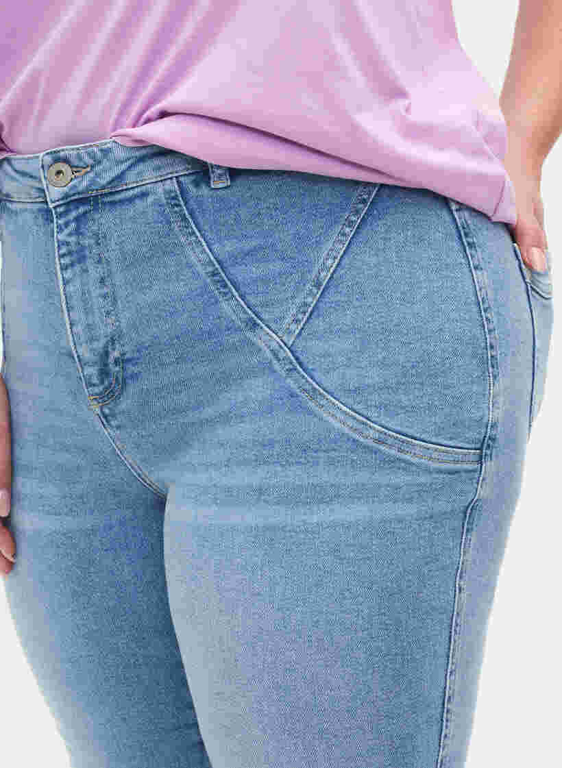 Amy jeans met hoge taille en super slanke pasvorm, Light blue, Model image number 2