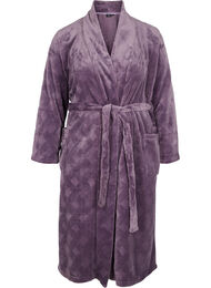 Lange badjas met zakken, Vintage Violet