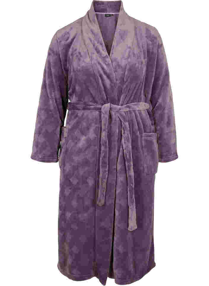 Lange badjas met zakken, Vintage Violet, Packshot image number 0