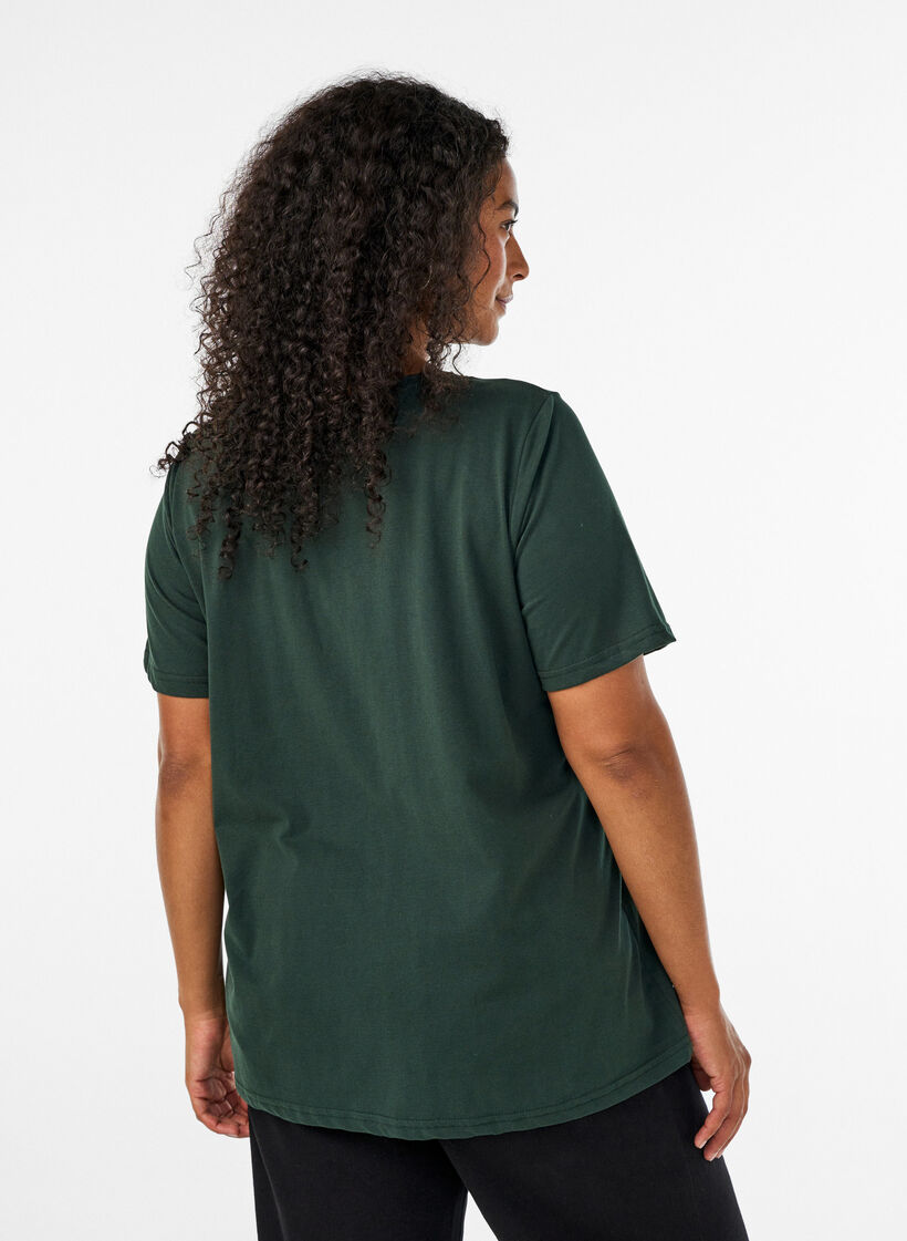 T-shirt met print, Groen, Model image number 2