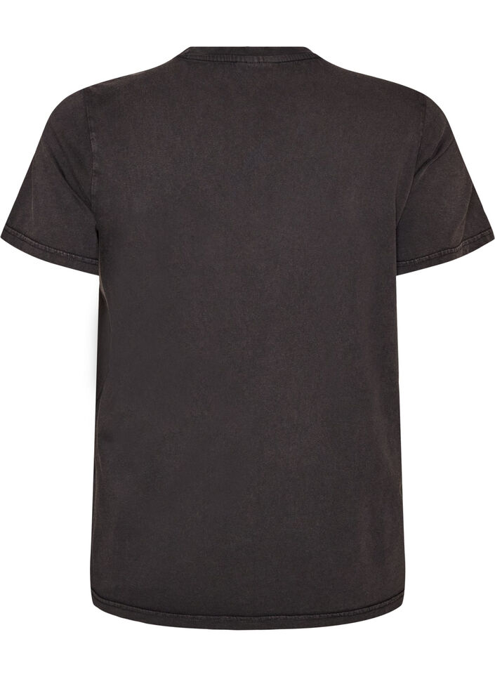 Grafisch T-shirt van biologisch katoen, Beige, Packshot image number 1