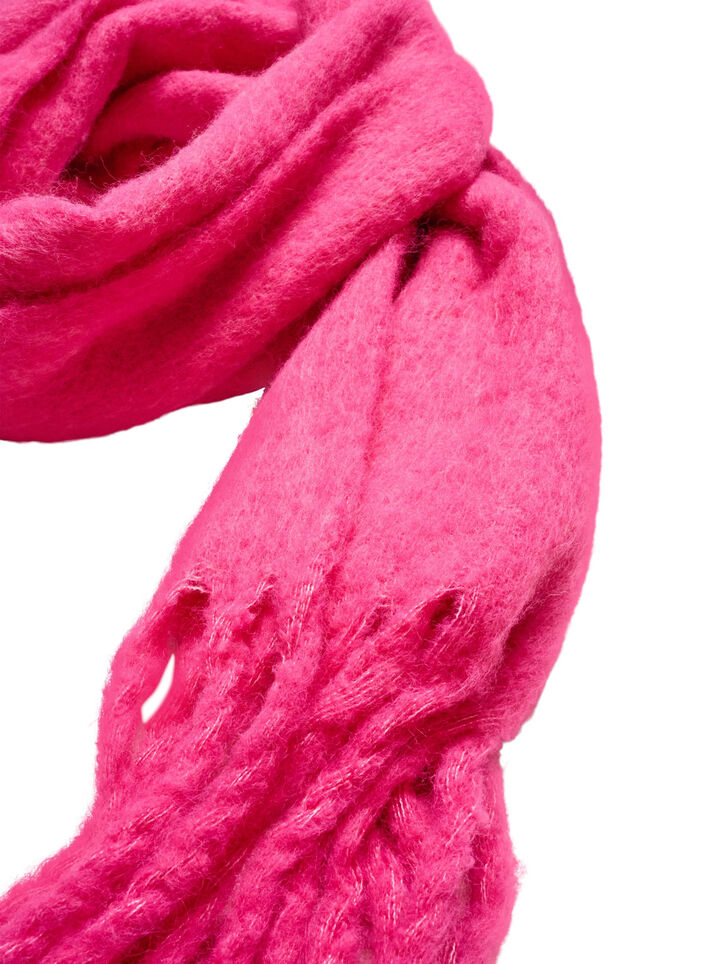 Zachte sjaal met franjes, Roze, Packshot