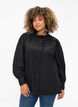 Visicoshirt Blouse met ruffles, Black, Model image number 0