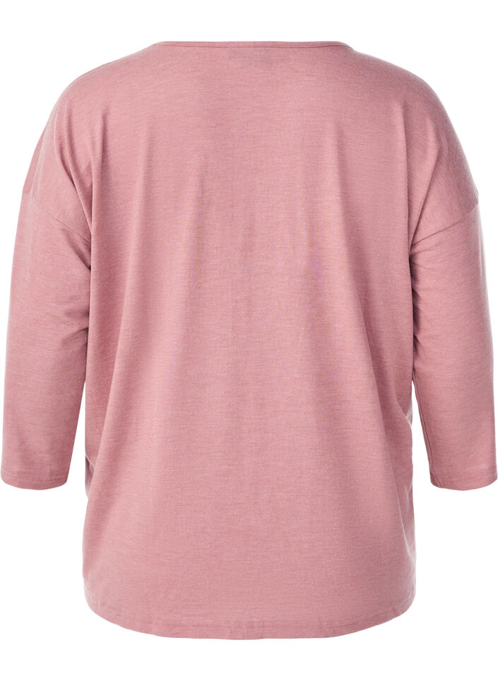 Jersey blouse met 3/4 mouwen, Rood, Packshot image number 1