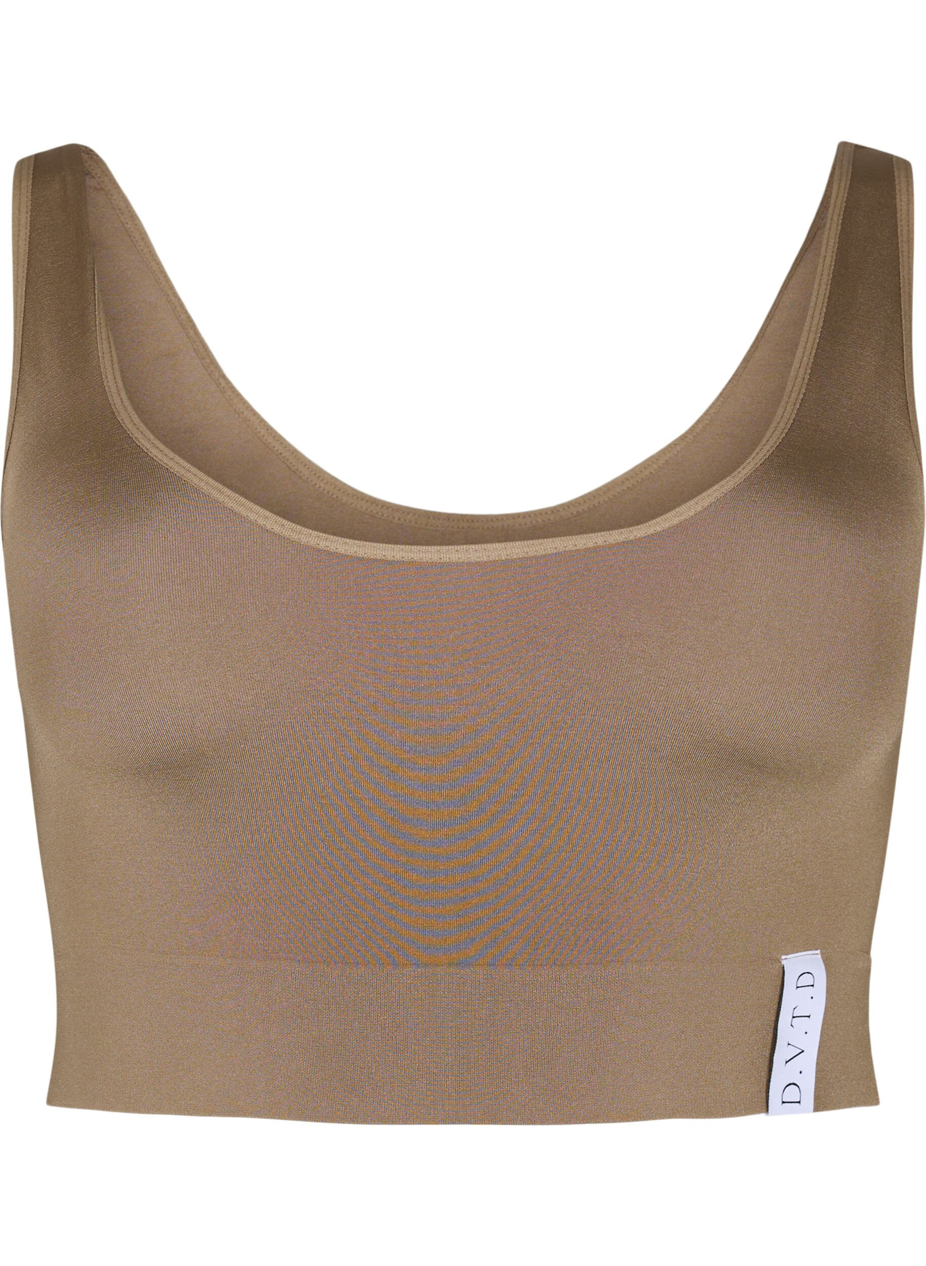 Zizzi Naadloze beha met ronde hals, Driftwood, Packshot image number 0