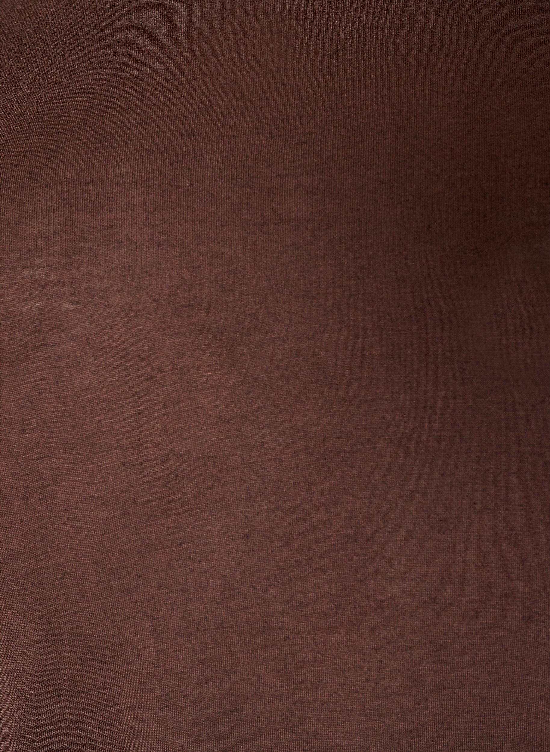 ZizziLosse pasvorm T-shirt in viscose jersey, Bruin, Packshot image number 2