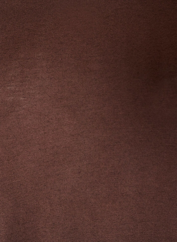 Losse pasvorm T-shirt in viscose jersey, Bruin, Packshot image number 2