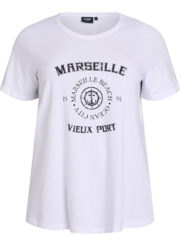 T-shirt met print, Wit, Packshot image number 0