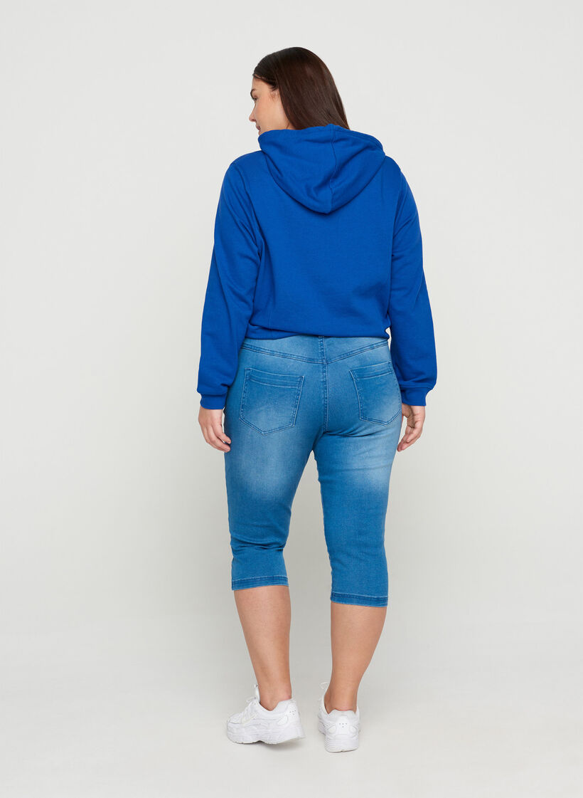 Slim fit Emily capri jeans, Blauw, Model image number 1