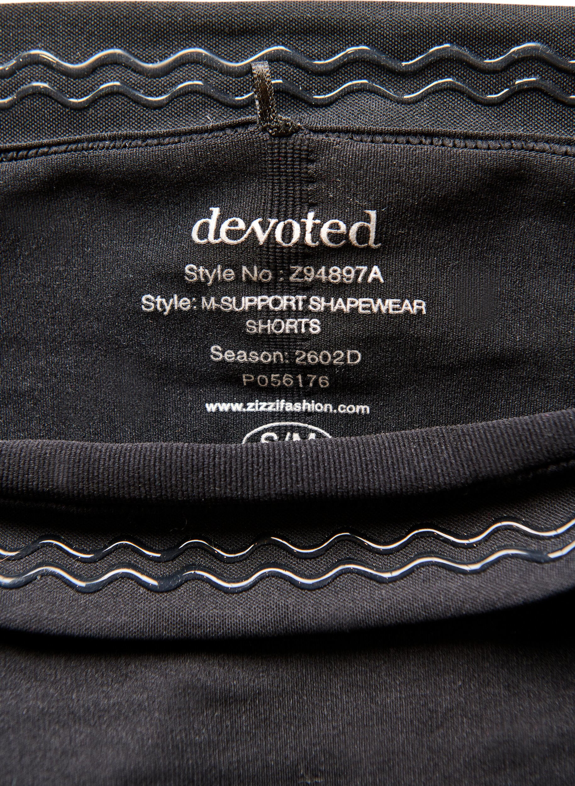 Zizzi Shapewear short met medium ondersteuning en een hoge taille, Zwart, Packshot image number 4