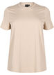 Basic katoenen T-shirt met ronde hals, Beige, Packshot image number 0