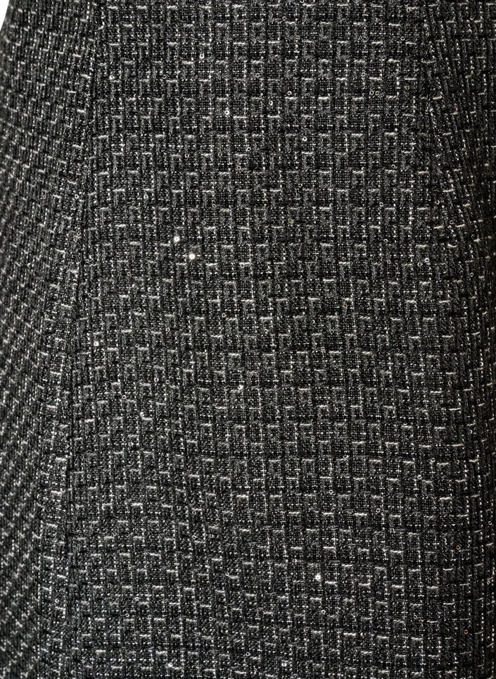 Korte boucl&eacute;rok met pailletten, Zwart, Packshot image number 2