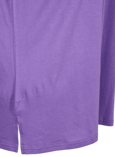 Effen kleur oversized v-hals t-shirt, Deep Lavender, Packshot image number 3