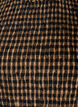 Blouse met ruitpatroon, smockwerk en peplum, Bruin, Packshot image number 2