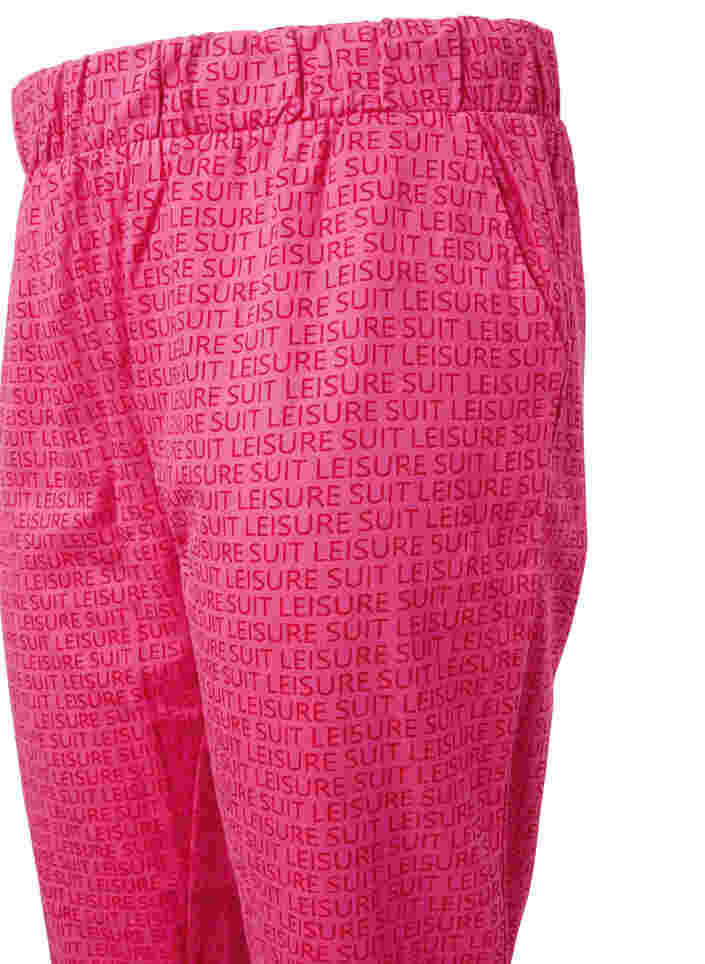 Sweatbroek met print en zakken, Hot Pink AOP, Packshot image number 2