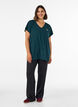 Losvallend trainings-T-shirt met V-hals, Groen, Model image number 1